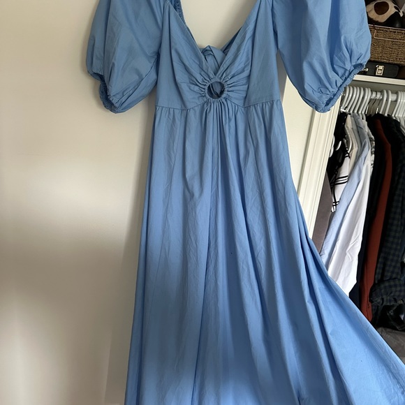 Abercrombie & Fitch blue tie-back midi dress, size S - Picture 4 of 5